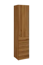 NN 5 - 44ZD skříň vysoká, 4-zásuvková/1-dveřová, pravá, 1800x400x400, ořech světlý